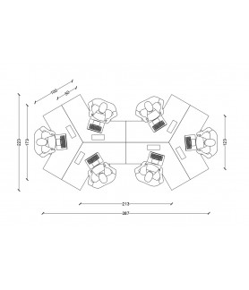 Bench Escritorio "Y" 6...